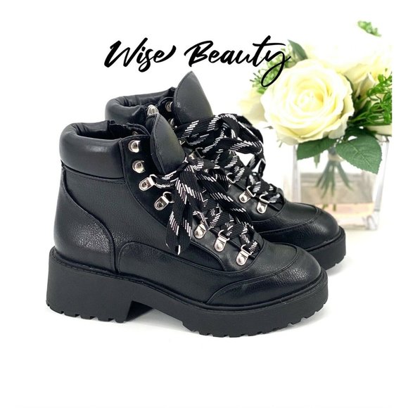 NEW Women's Lizbeth Hiking Boots Size 5 Shoe Black Universal Thread - Picture 4 of 7